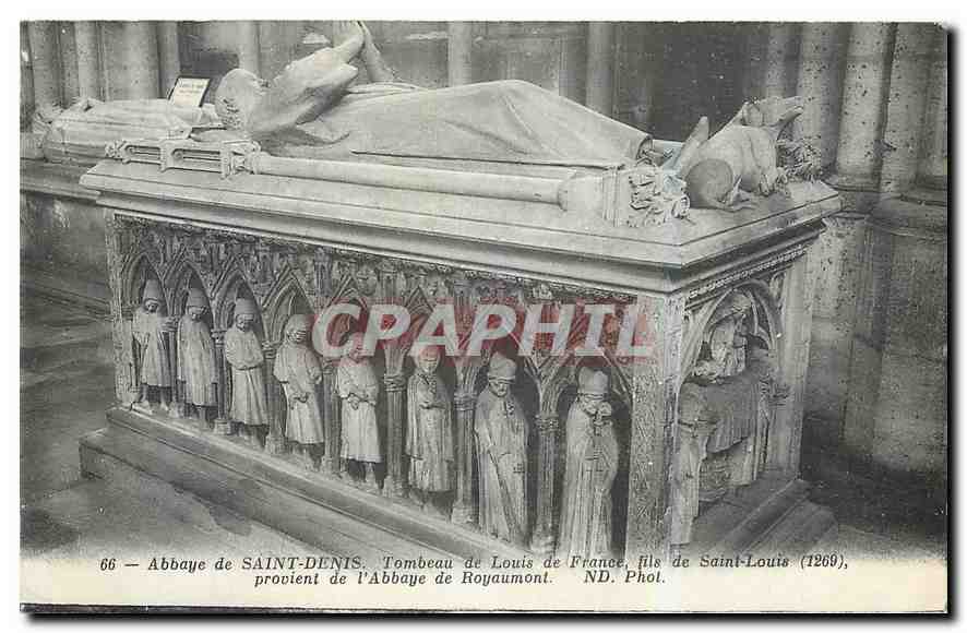CPA Abbaye de Saint Denis Tombeau de Louis de France fils de Saint Louis provient de l'Abbaye de Roy
