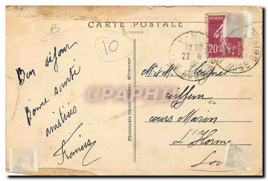 CPA Camp de Mailly L'Hopital Militaire Militaria — Back