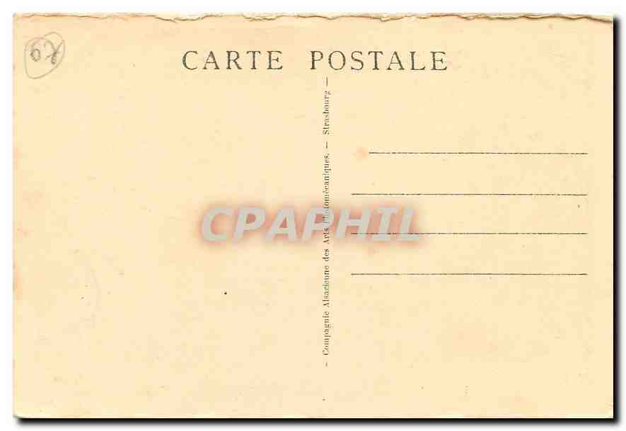 CPA Strasbourg Place de la Republique et Palais du Rhin  — Verso
