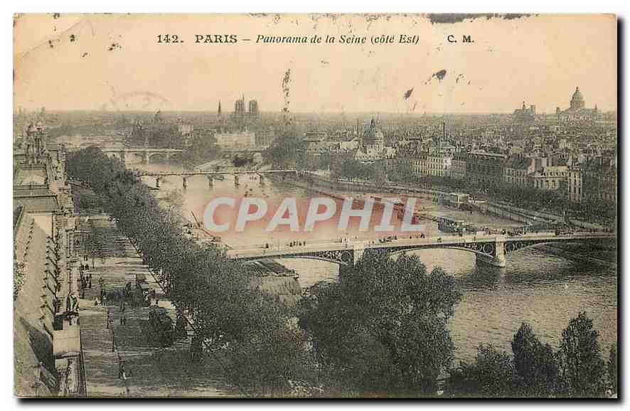CPA Paris Panorama de la Seine cote Est 