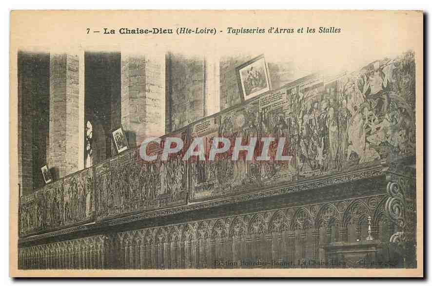 CPA La Chaise Dieu Hte Loire Tapisseries d'Arras et les stalles 