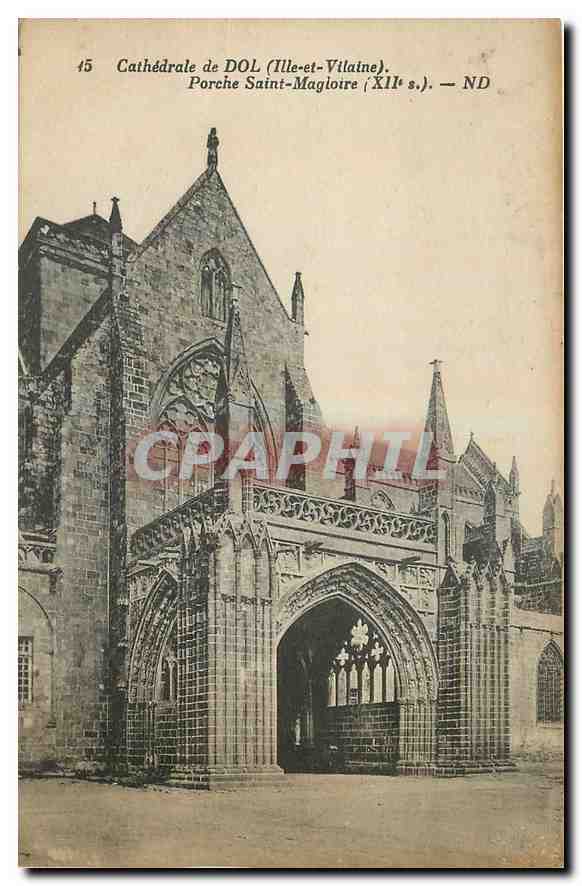 Cathédrale de DOL (Ille-et-Vilaine). Porche Saint-Magloire (XIIe s.) — ND