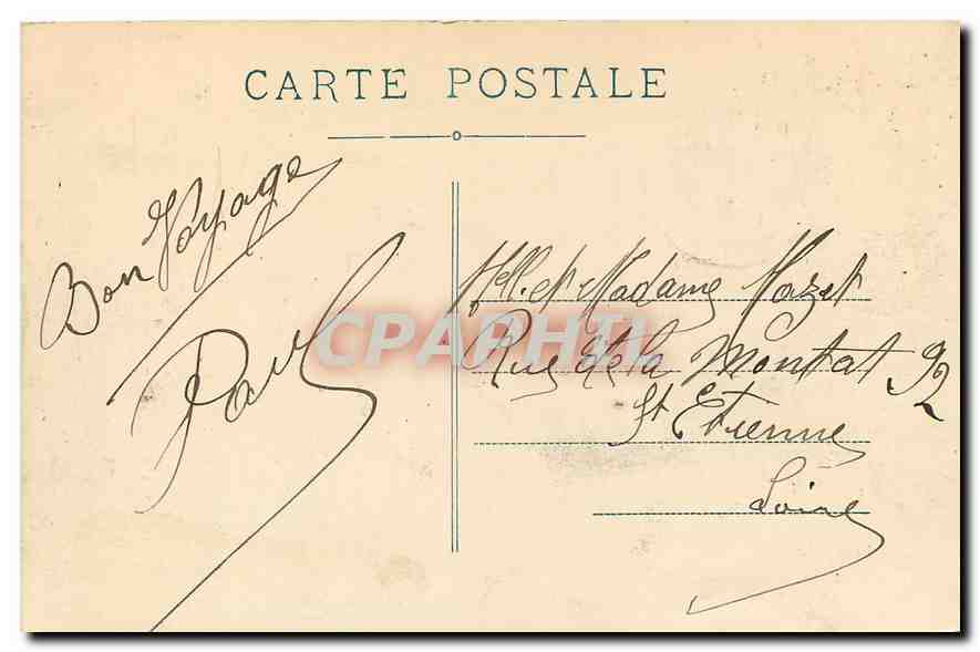 LYON — Place Carnot, Gare de Perrache et Hôtel Terminus — E. R. — Verso