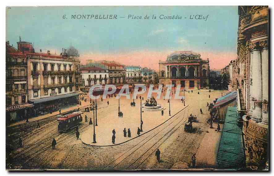 CPA Montpellier Place de la Comedie L'Oeuf 