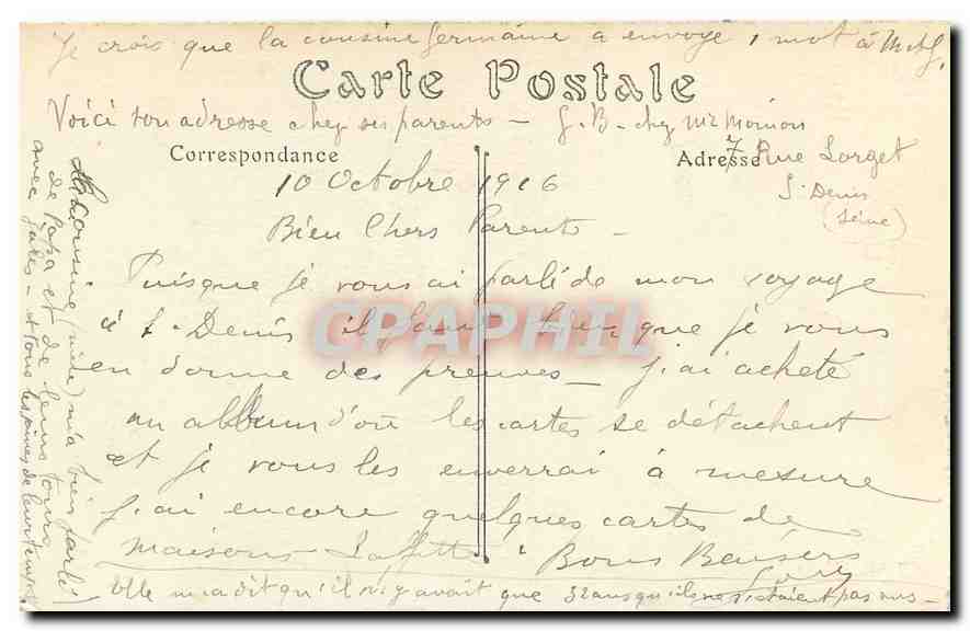 CPA Abbaye de Saint Denis au debut du XIX siecle Abbaye de Saint Denis etat actuel  — Rückseite