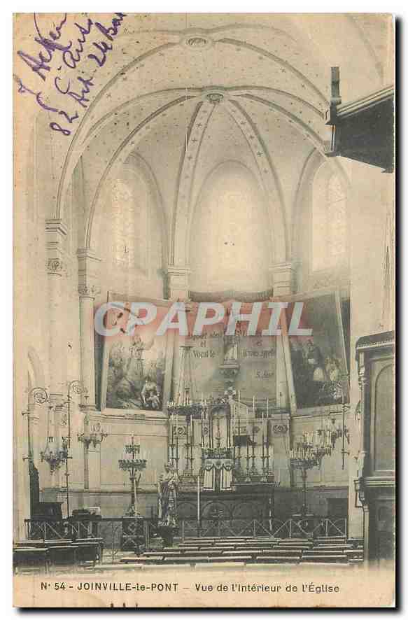 CPA Joinville le Pont Vue de l'interieur de l'Eglise 