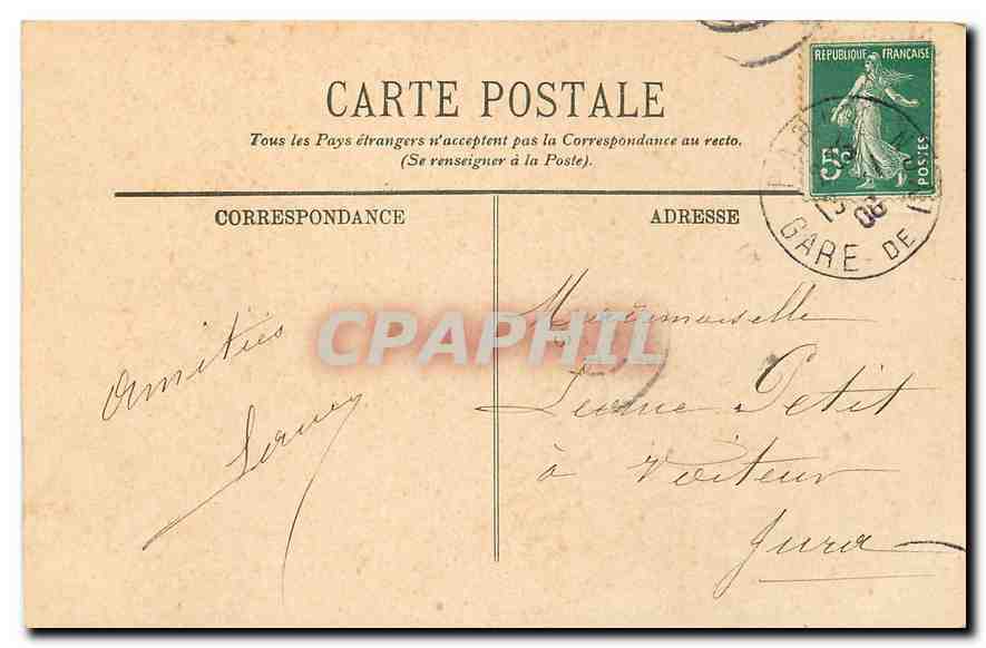CPA Paris Boulevard de la Madeleine  — Verso