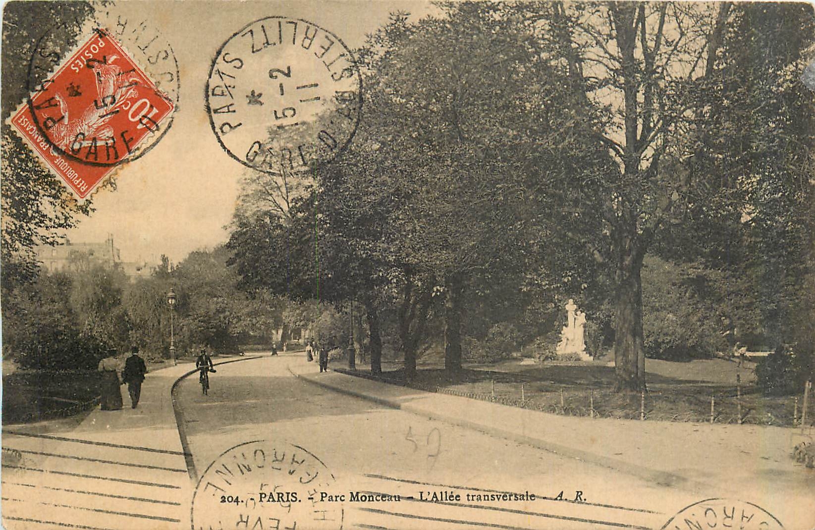 CPA Paris Parc Monceau L'Allee transversale 