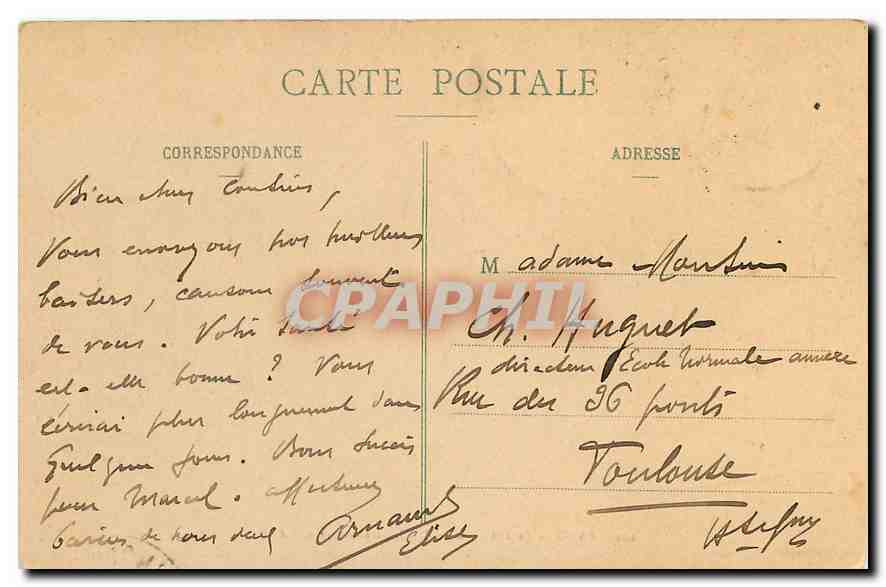 CPA Paris Parc Monceau L'Allee transversale  — Rückseite