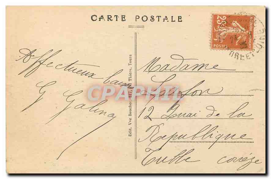 CPA Tours I et L Jardin des Prebendes d'Oe Un Joli Coin  — Rückseite