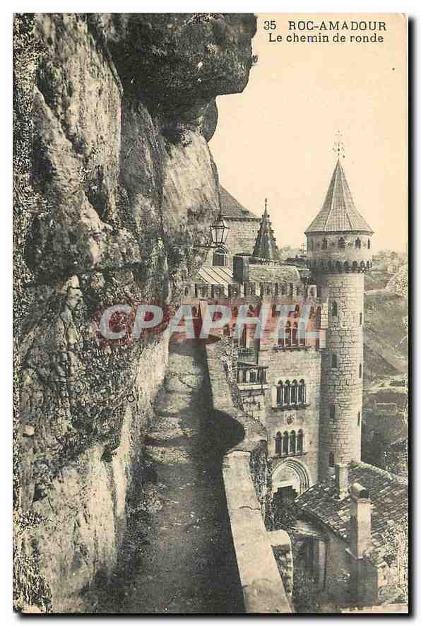CPA Roc Amadour Le chemin de ronde 