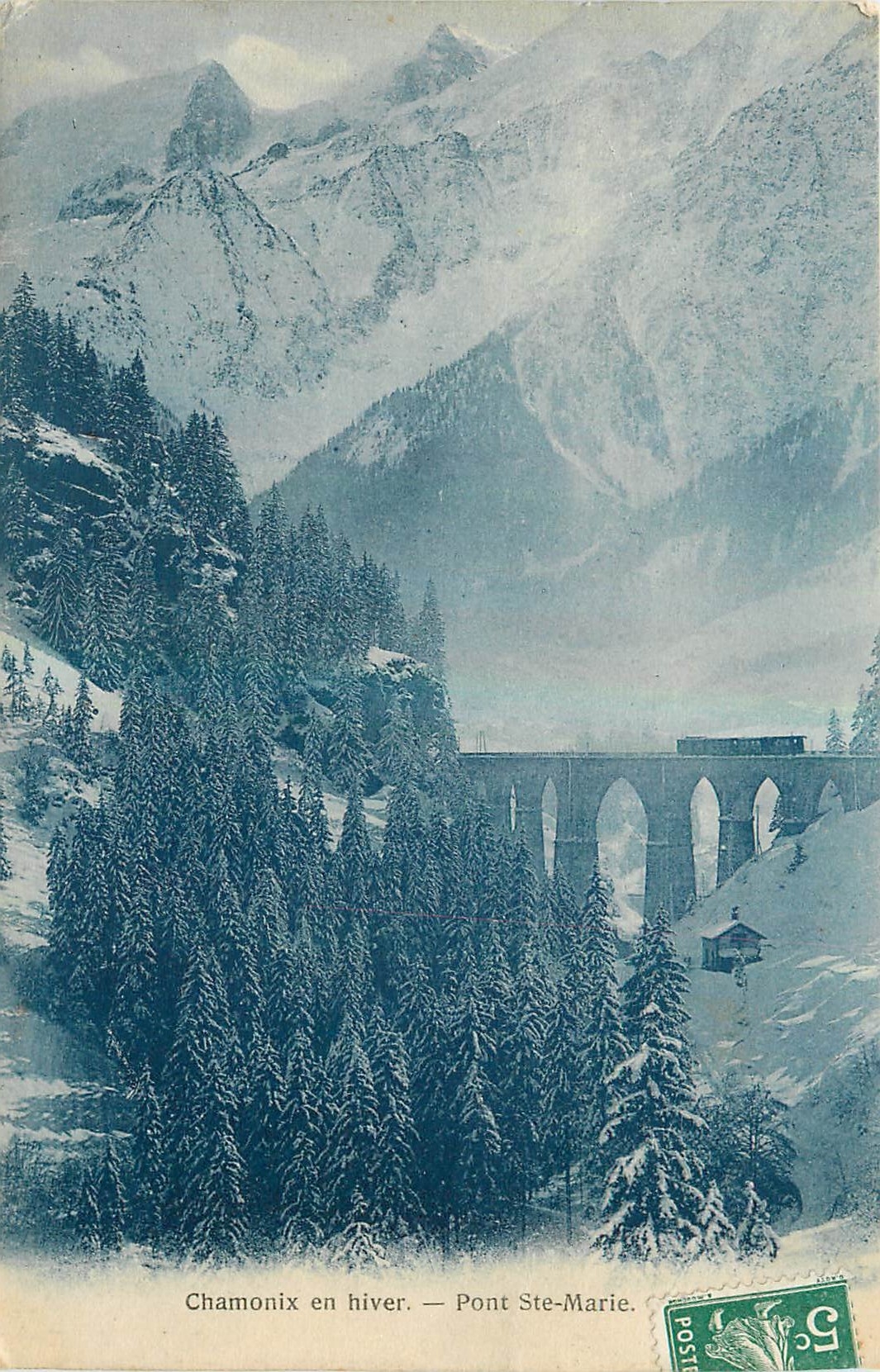 Chamonix en hiver — Pont Ste-Marie — G. Artige fils, Aubenas