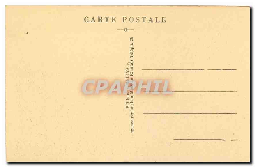 CPA La Cascade du saillant pres Saint Flour Cantal  — Rückseite