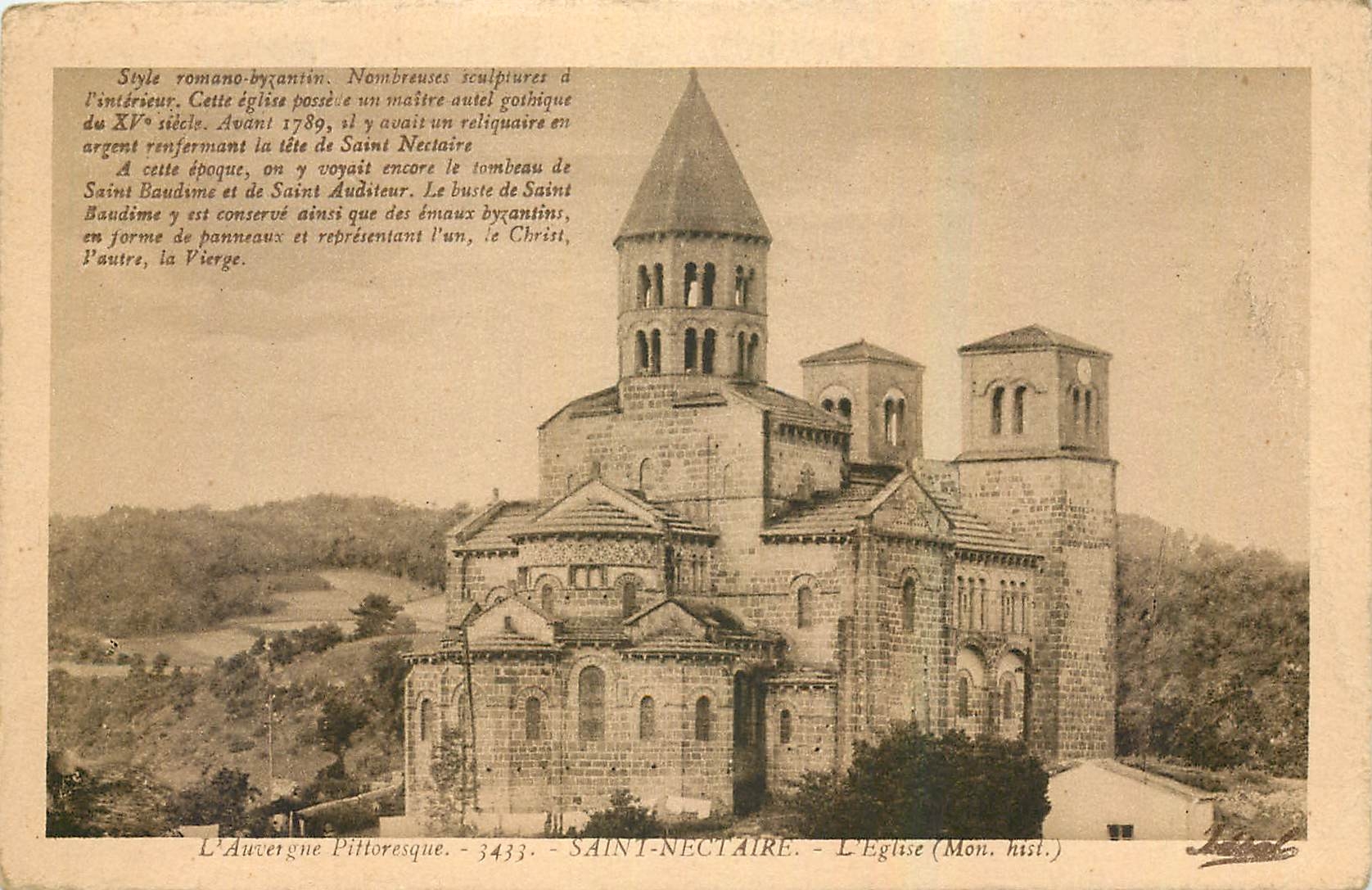 CPA L'Auvergne Pittoresque Saint Nectaire L'Eglise Mon hist 