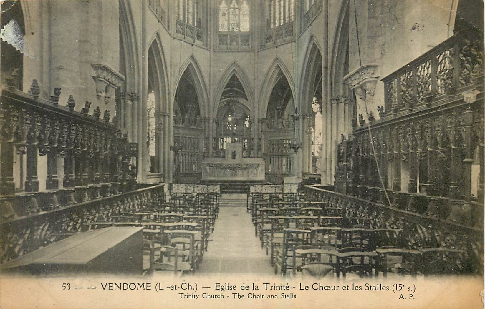 CPA Vendome L et Ch Eglise de la Trinite Le Choeur et les Stalles 