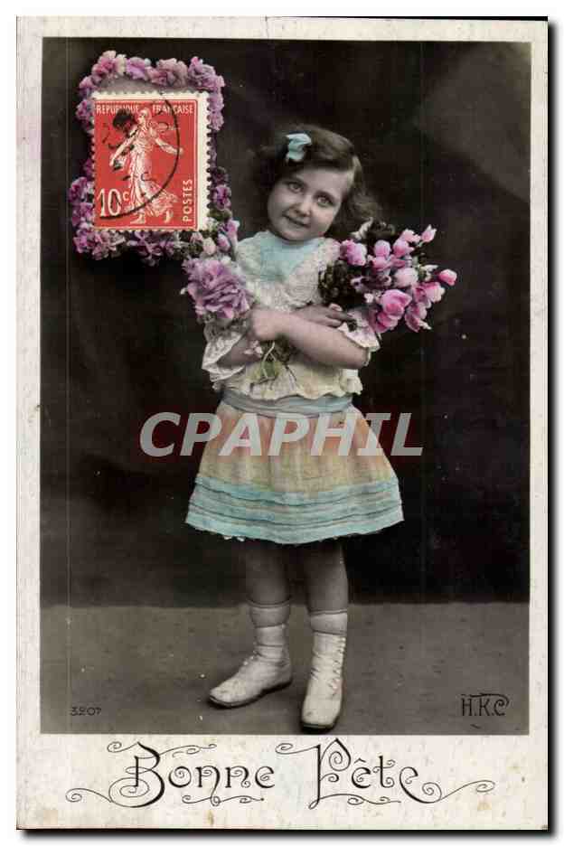 CPA FAntaisie Bonne fete enfant