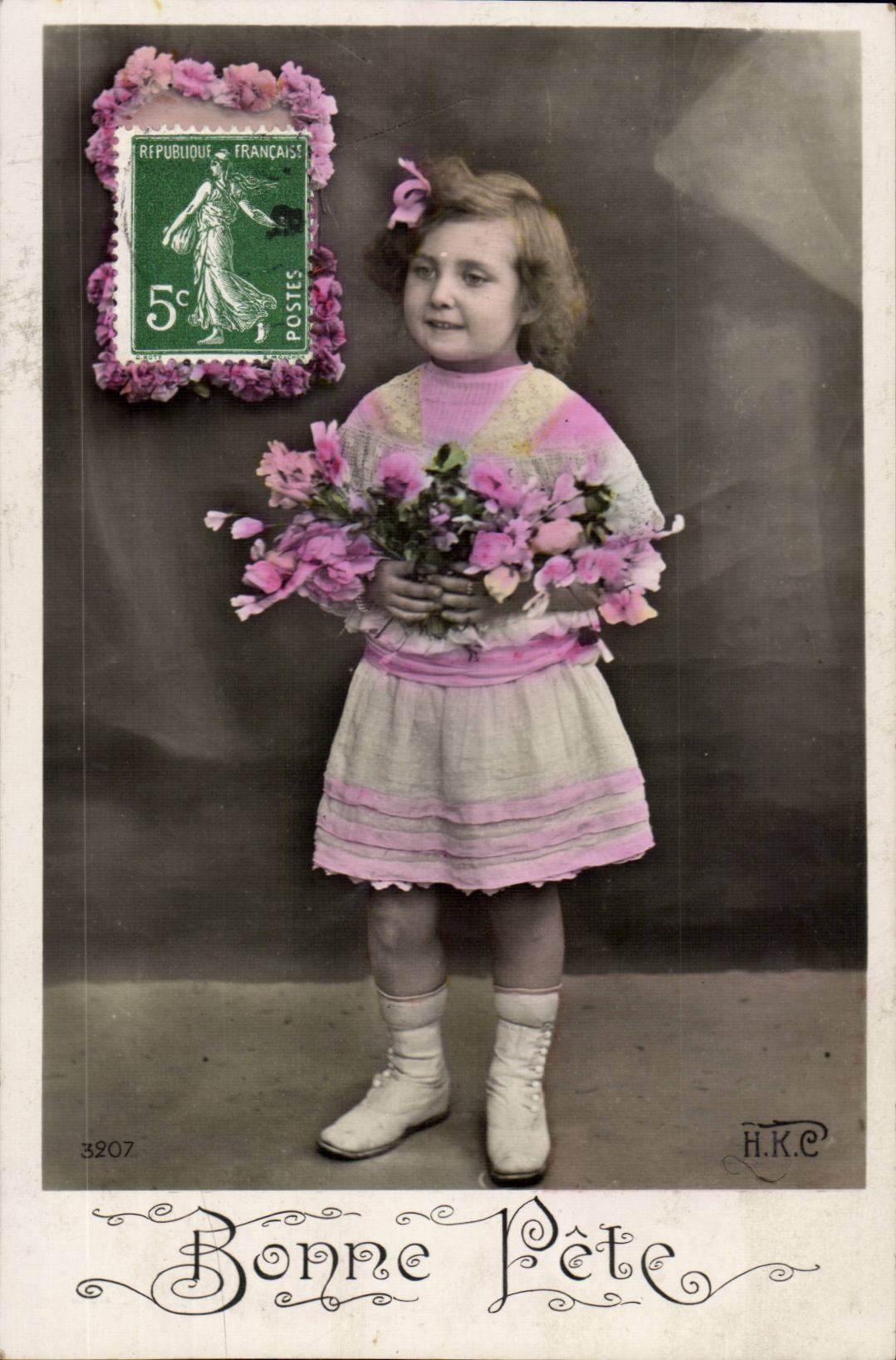 CPA FAntaisie Bonne fete enfant