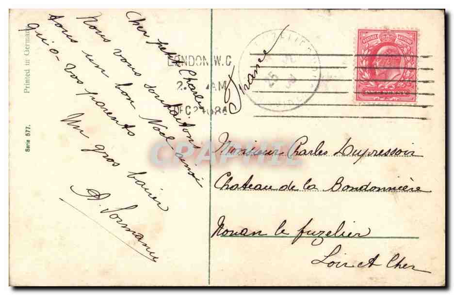 CPA FAntaisie Enfant Mouton Noel — Rückseite