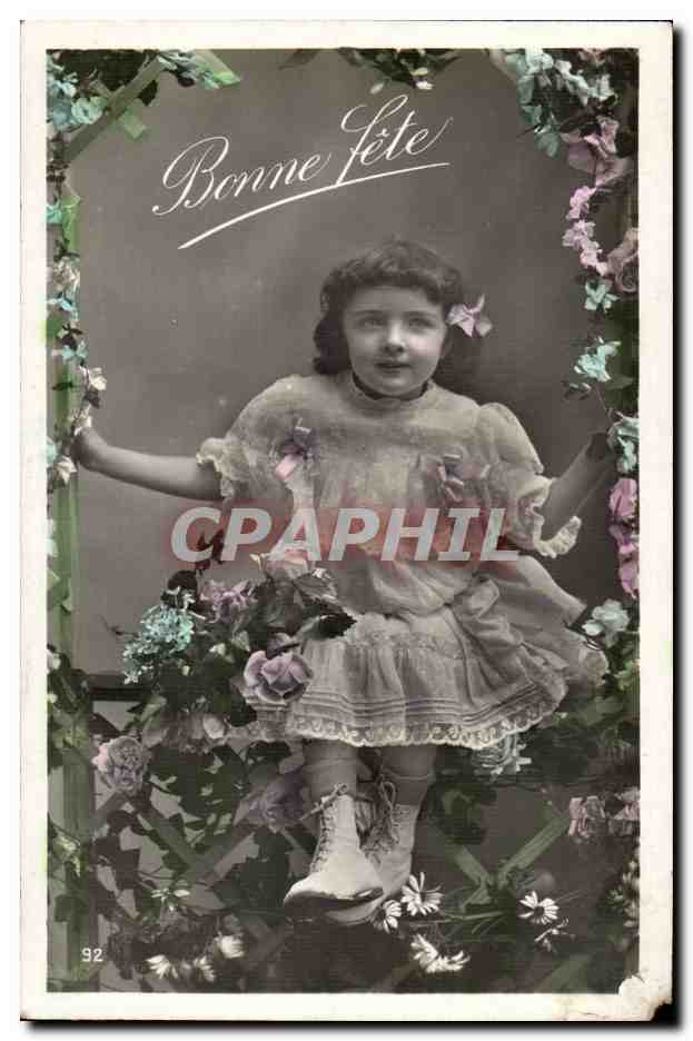CPA FAntaisie Enfant Bonne fete