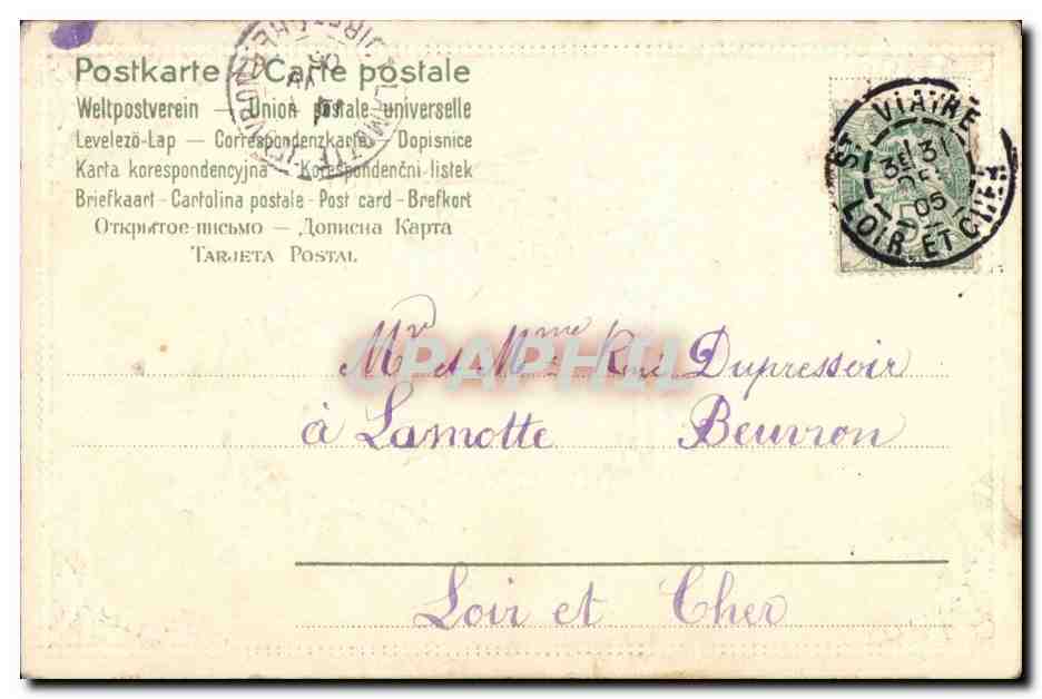 CPA FAntaisie Bonne annee  — Rückseite
