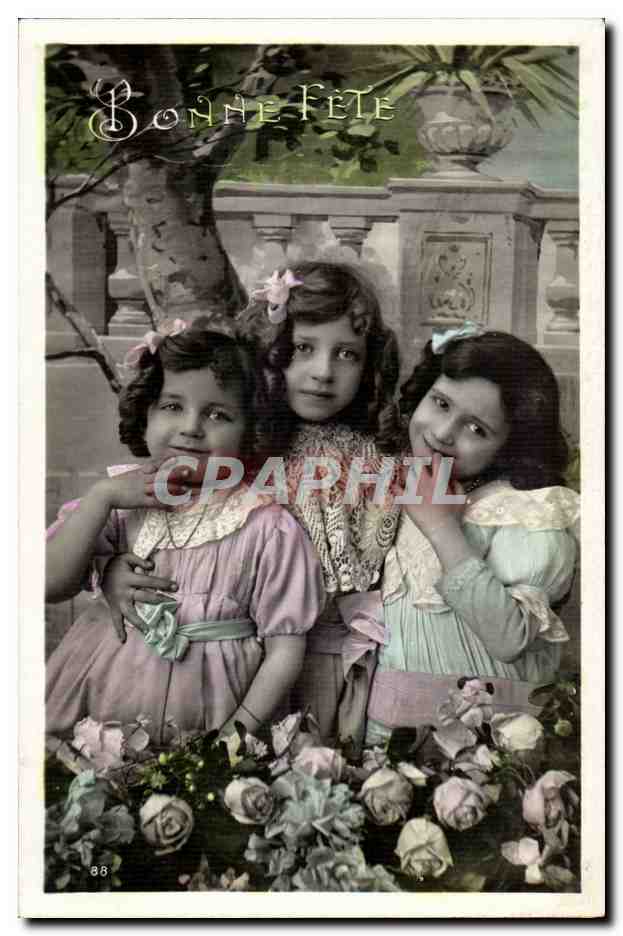 CPA FAntaisie Enfants Bonne fete