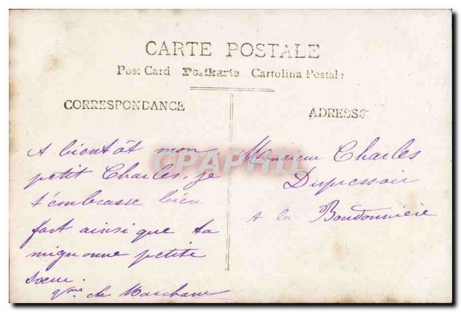 CPA FAntaisie Enfant Bonne fete — Verso