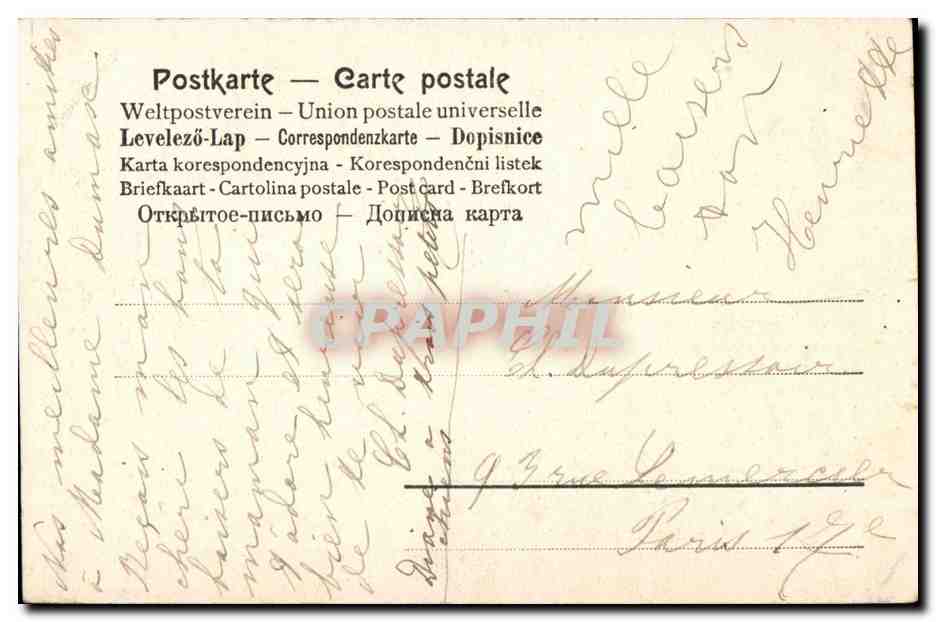 CPA Fantaisie Enfant et papillon (butterfly) — Verso