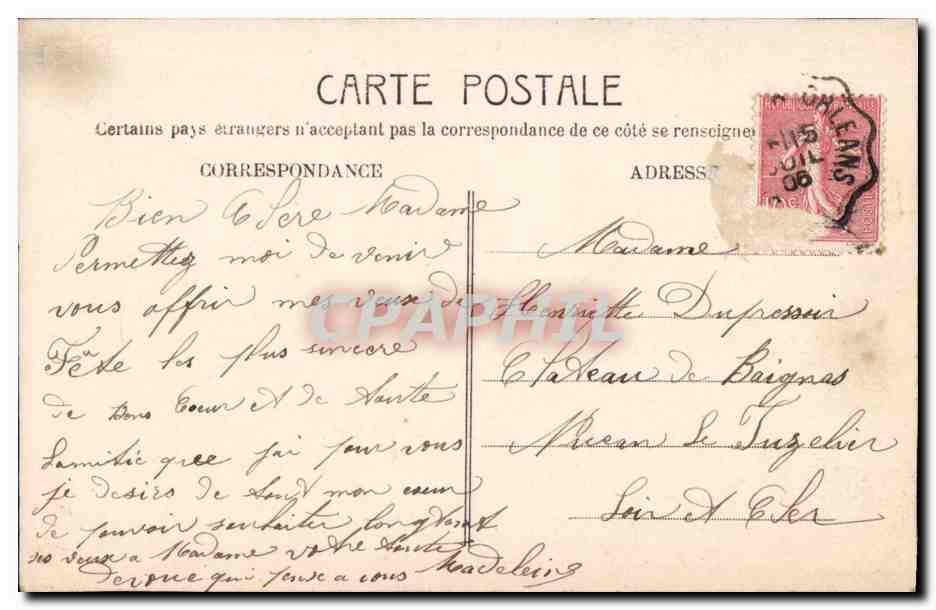 CPA Fantaisie Enfant Bonne Fete — Rückseite