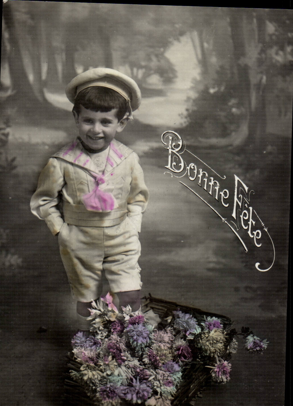 CPA Fantaisie Enfant Garcon Bonne Fete
