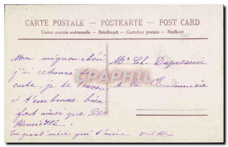 CPA Fantaisie Enfant Garcon Bonne Fete — Rückseite