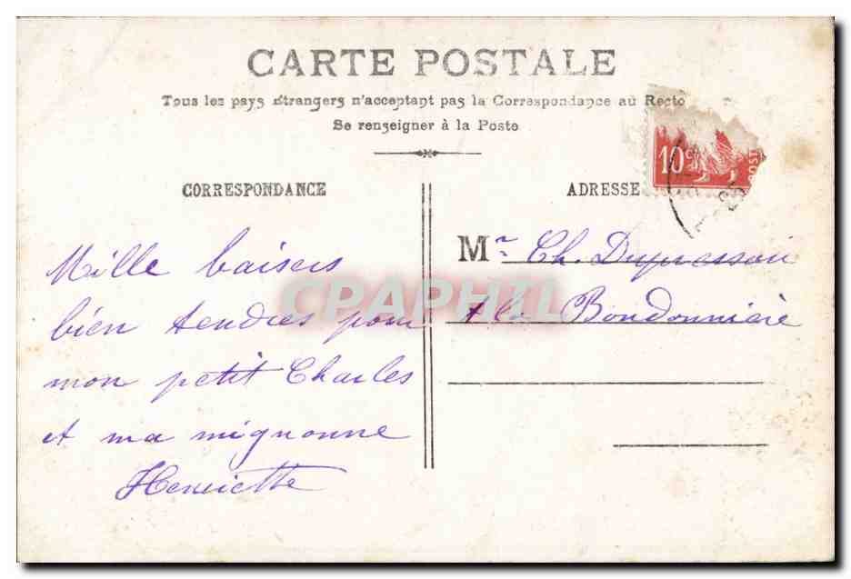 CPA Fantaisie enfant Des enfants qui vous aiment bien — Rückseite