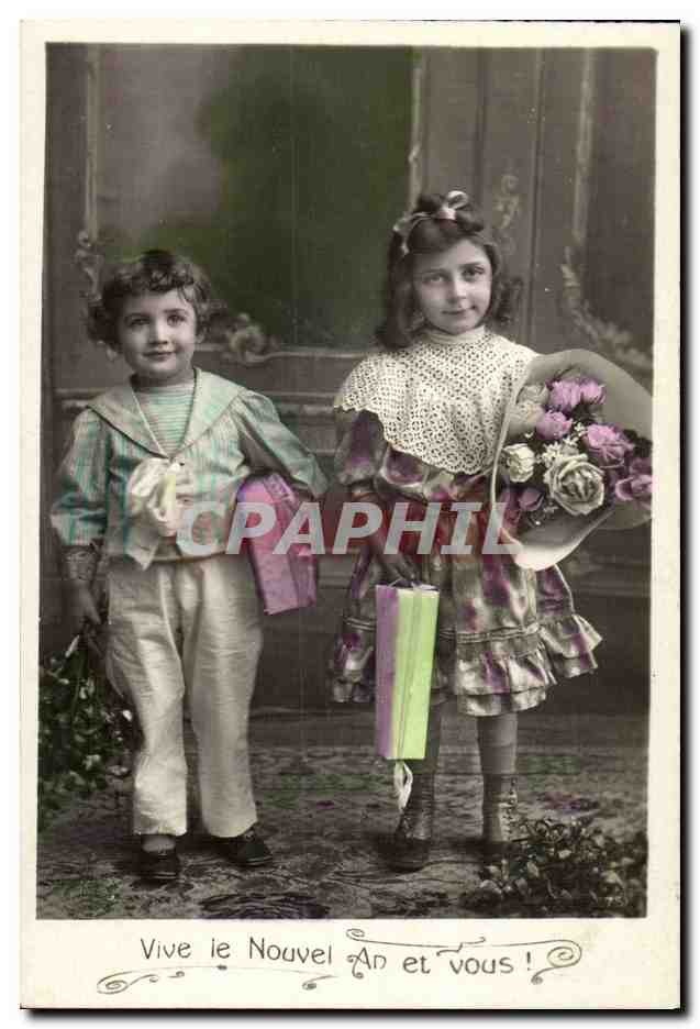CPA Fantaisie enfant enfants Vive le nouvel an et vous !