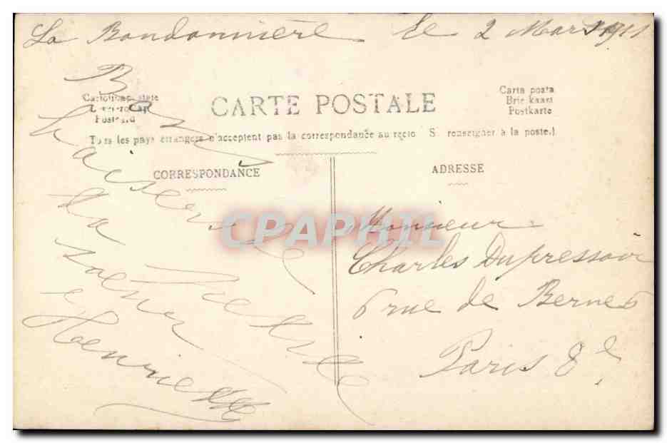 CPA Fantaisie Enfant Recu votre belle carte ! Merci ! — Rückseite