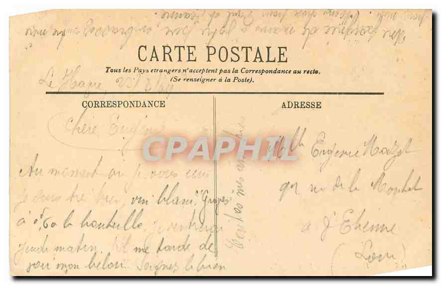 CPA Le Havre La Jetee Phare Bateau — Verso