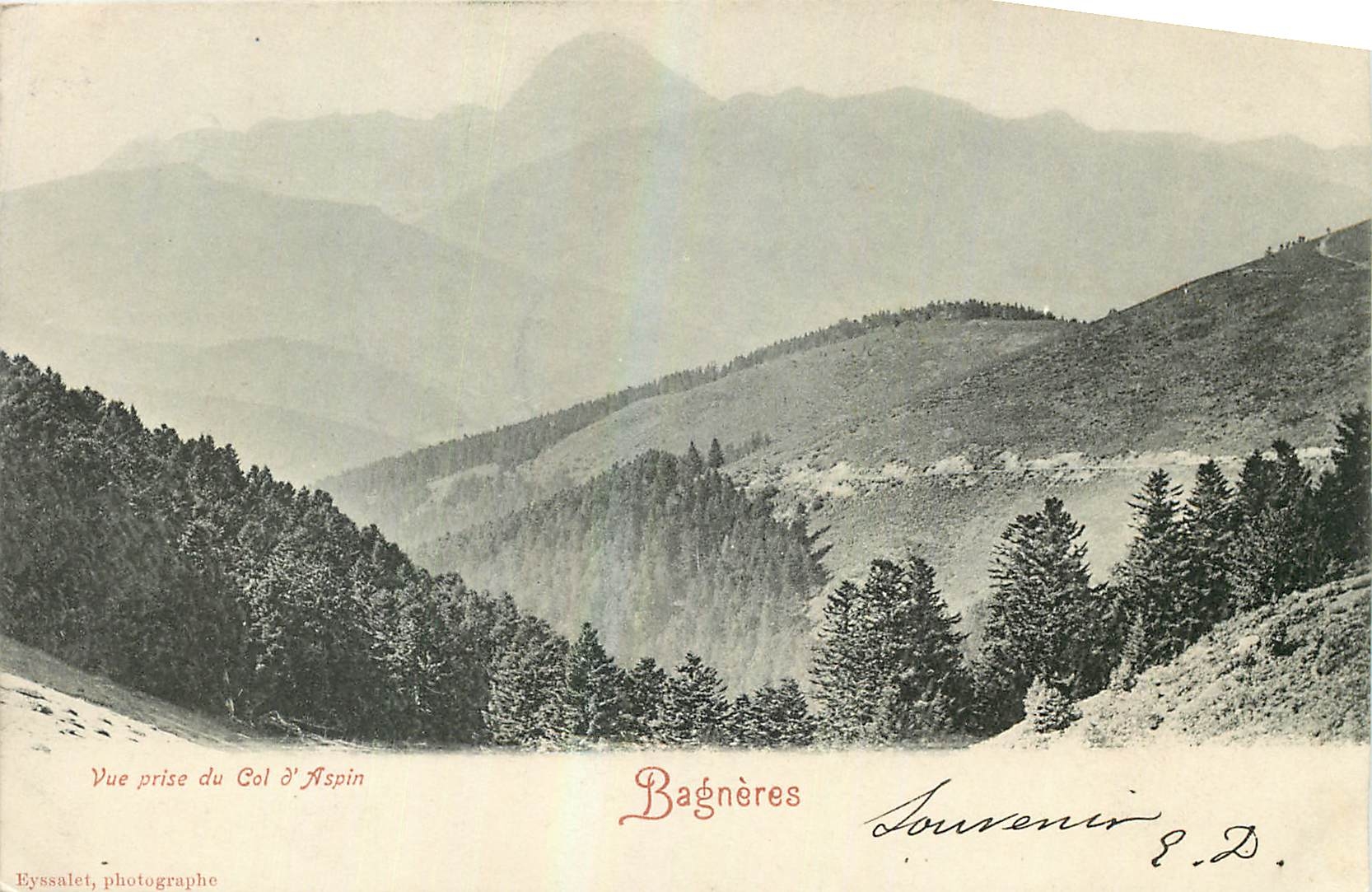 Ansicht vom Col d'Aspin — Bagnères — Eyssalet, Fotograf