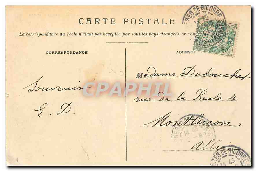 Bagnères-de-Bigorre — Village de Baudéan et le Monné — B. E. — Reverso