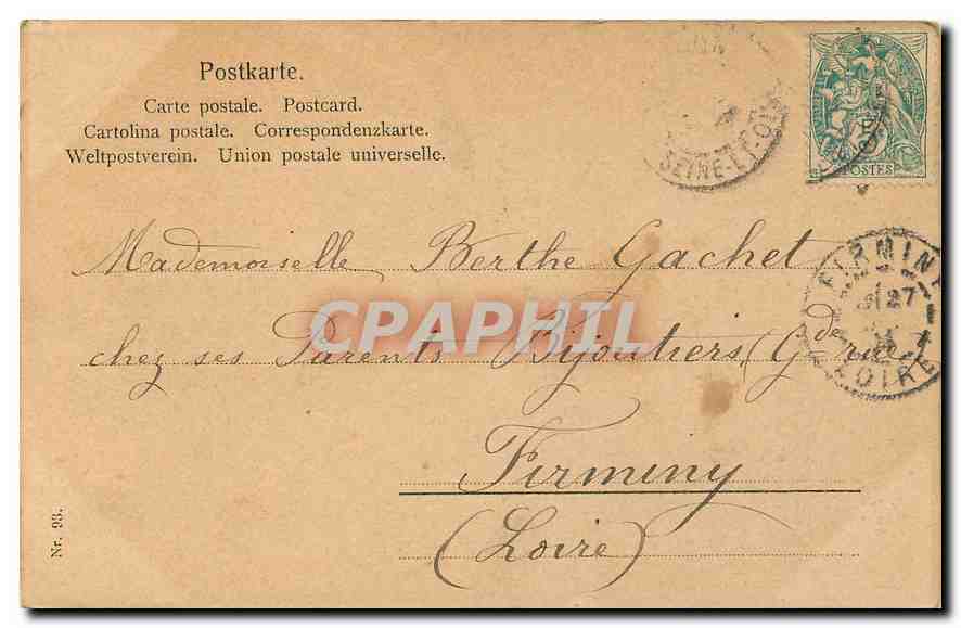 CPA Riviere — Rückseite