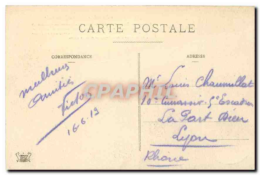 CPA Aix les Bains Abbaye d'Hautecombe  — Verso