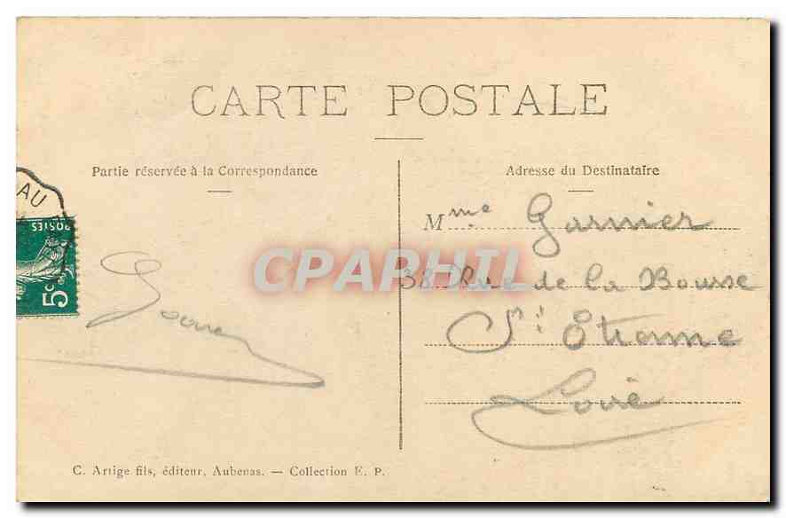 Chamonix en hiver — République Française — C. Artige fils, Aubenas — Back