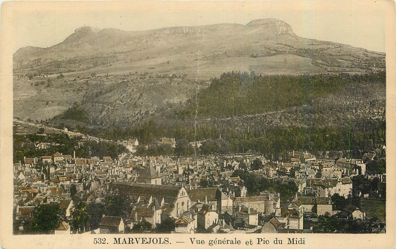 CPA Marvejols Vue generale et Pic du Midi 