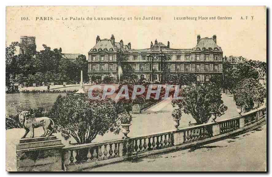 CPA Paris Le Palais du Luxembourg et les Jardins 