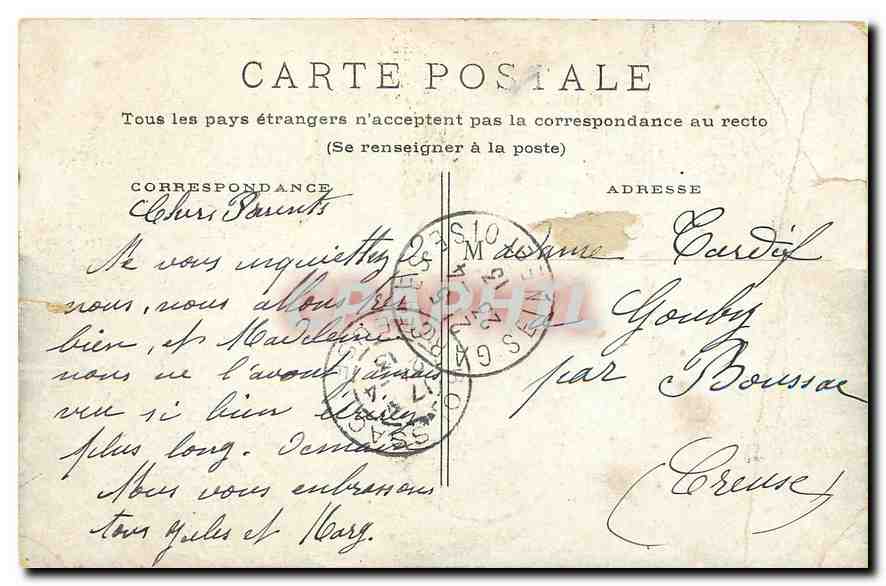 CPA Paris Palais du Luxembourg  — Rückseite