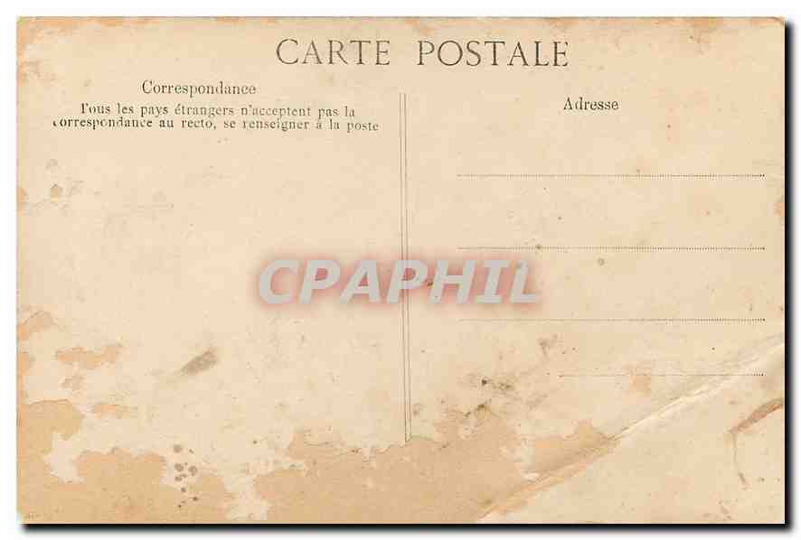 CPA Reims La cathedrale Grand Portail Cote gauche  — Verso