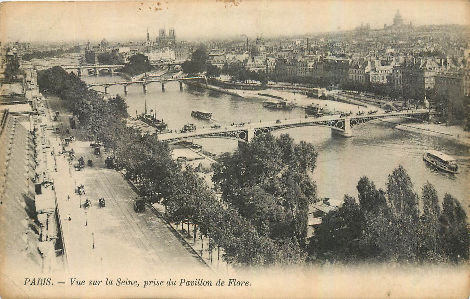 CPA Paris Vue sur la Seine prise du Pavillon de Flore 