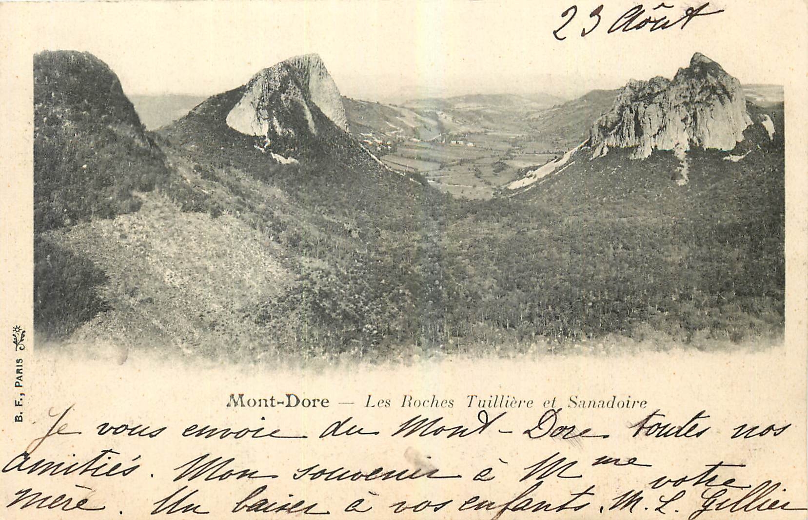 CPA Mont Dore Les Roches Tuilliere et Sanadoire 