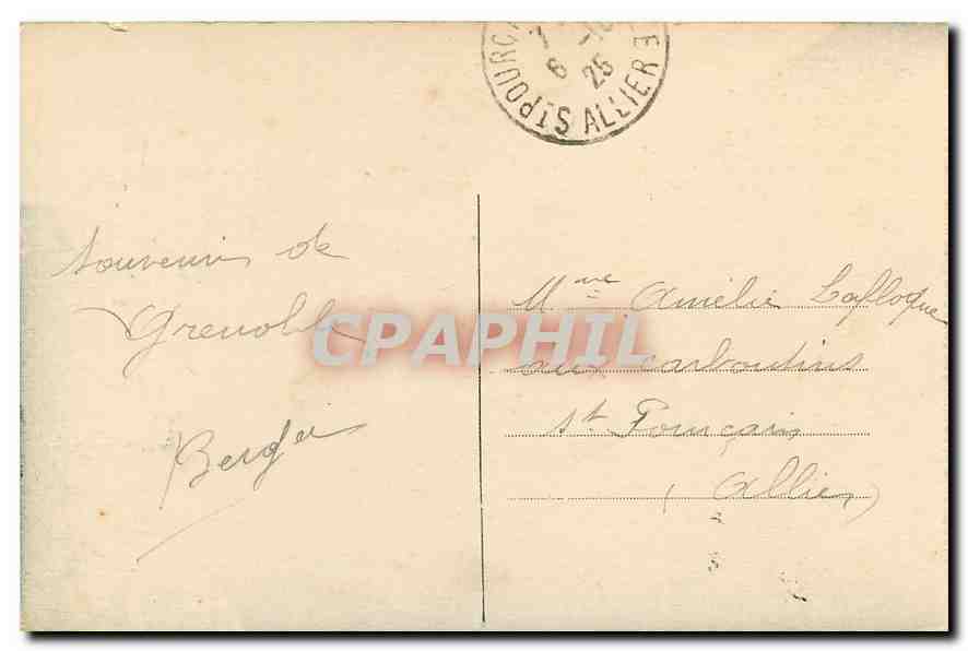 Grenoble — St-Martin-le-Vinoux et le Casque de Néron vus du Jardin des Dauphins — E.R. — Rückseite
