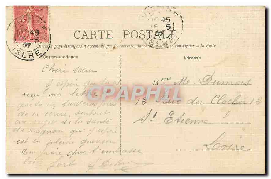 CPA Vienne Un coin du Jardin de Ville  — Rückseite