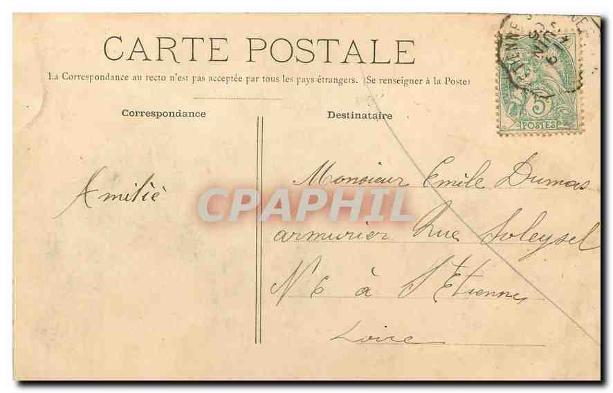 Le Puy (Haute-Loire) — Vue Générale prise d'Espaly — J. Martin, édit. Le Puv. — Verso