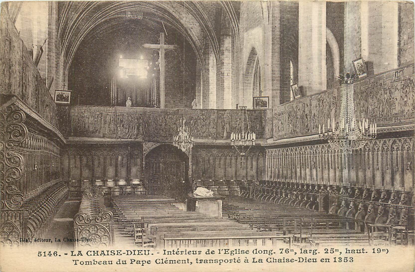 CPA La Chaise Dieu Interieur de l'Eglise Tombeau du Pape Clement transporte a la Chaise Dieu 