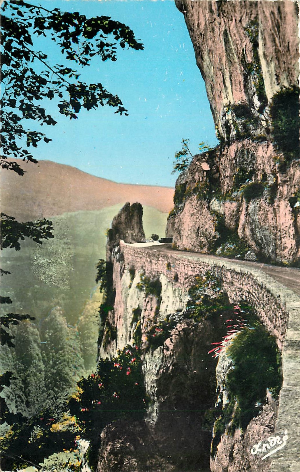 CPA Les Belles Alpes Francaises Le Royans Route de Combe Laval 